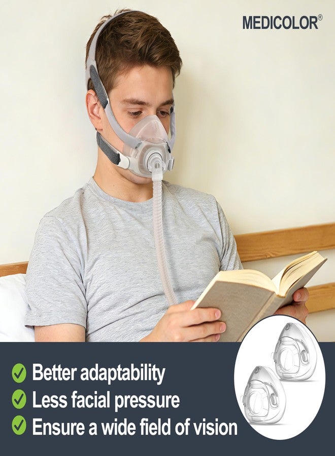 MEDICOLOR Replacement Cushions for AirFit F40, Liquid Silicone F40 Cushion, Improved Comfort & Reliable Seal CPAP Supplies by MEDICOLOR, 2 Packs, Medium - Image 3