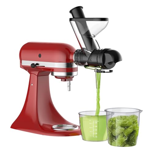 FOCOllK Masticating Juicer Attachment for KitchenAid Stand Mixer - Cold Press Dual Feed Chute Accessory, Slow Juicing Parts for Fruits & Vegetables - Image 1