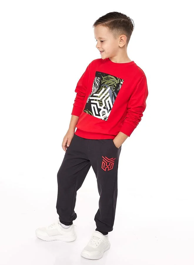victor and jane Victor And Jane Boys Multi Graphic Sweatshirt and Joggers Set