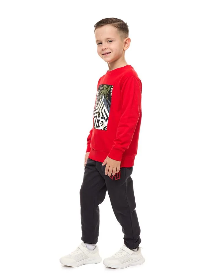 victor and jane Victor And Jane Boys Multi Graphic Sweatshirt and Joggers Set