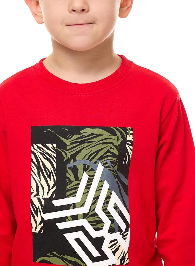 victor and jane Victor And Jane Boys Multi Graphic Sweatshirt and Joggers Set