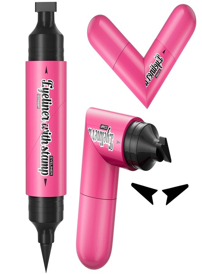 Jutqut Winged Eyeliner Stamp Pen, Dual-Ended Rotating Eyeliner Stamp Wingliner - Image 1
