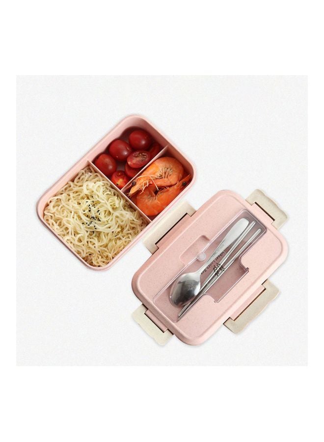 Pink Insulated Lunch Box with Spoon, Chopsticks, and Dimensions 20.5x13x7cm  - Image 5
