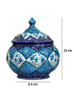 MARGOUN Handmade Persian enameld Bowl and Plate Made of High Quality Material with Colorful Meenakari  - Image 3