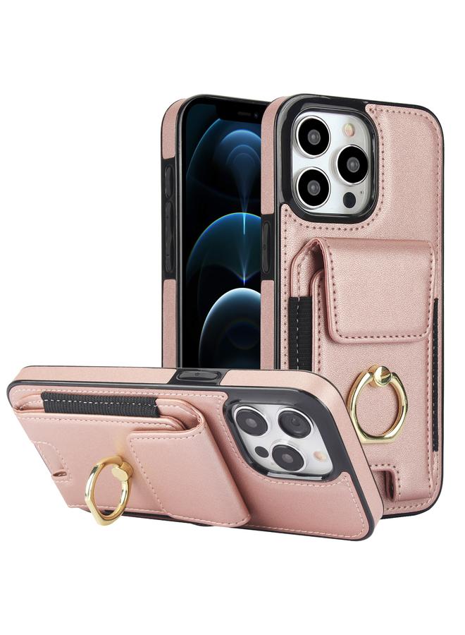S-TOP Case For iPhone 12 Pro Elastic Card Bag Ring Holder Phone Case - Image 1