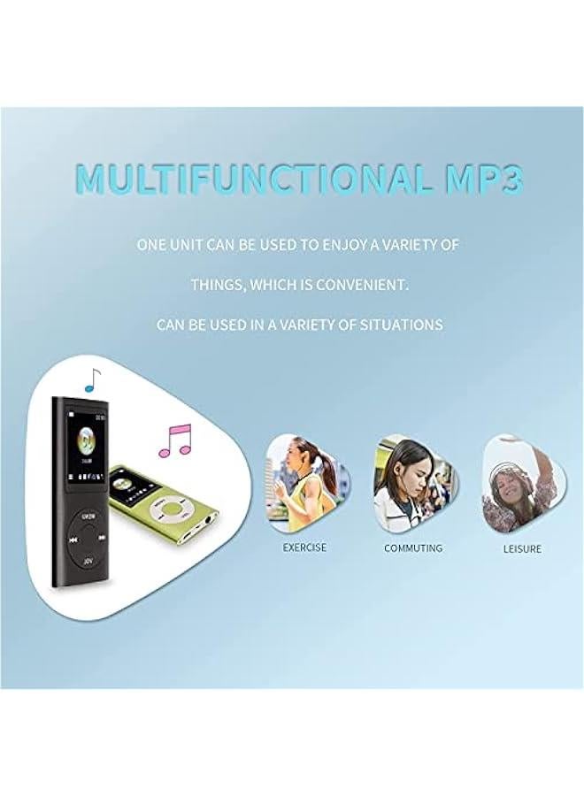 MP3 Player, Portable Lossless Sound Slim MP3 Music Player with Earphone, 1.8 Inch LCD Screen Digital Music Player, （Memory Card Not Included）(Black) - Image 4