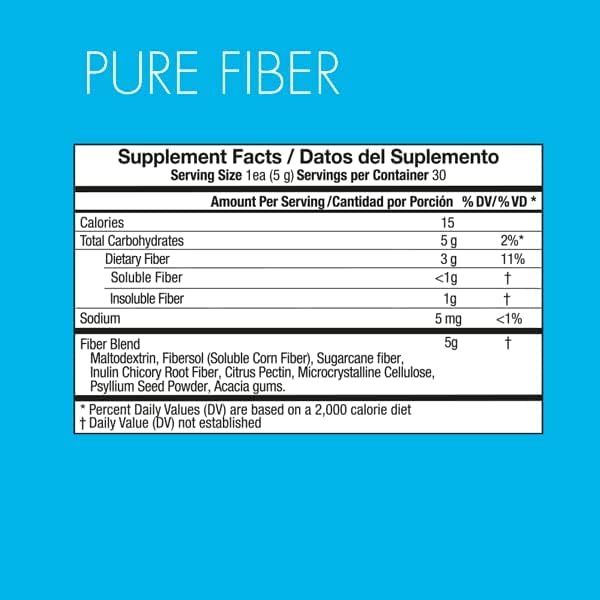 Yes You Can Shake Booster Pure Fiber Add to Complete Meal Replacement Shakes or Protein Shakes Boost Shake with Sugarcane Fiber and Acacia Gums Protein Shake Booster  Pure Fiber 30 Servings - Image 2