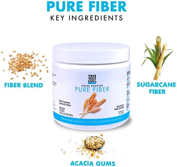 Yes You Can Shake Booster Pure Fiber Add to Complete Meal Replacement Shakes or Protein Shakes Boost Shake with Sugarcane Fiber and Acacia Gums Protein Shake Booster  Pure Fiber 30 Servings - Image 5