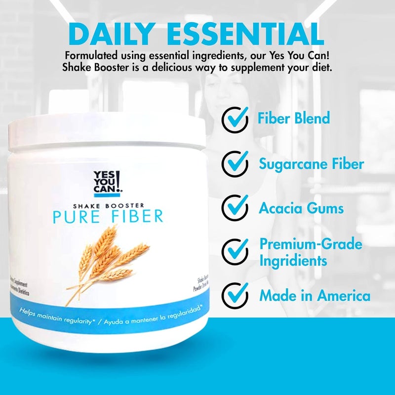 Yes You Can Shake Booster Pure Fiber Add to Complete Meal Replacement Shakes or Protein Shakes Boost Shake with Sugarcane Fiber and Acacia Gums Protein Shake Booster  Pure Fiber 30 Servings - Image 3