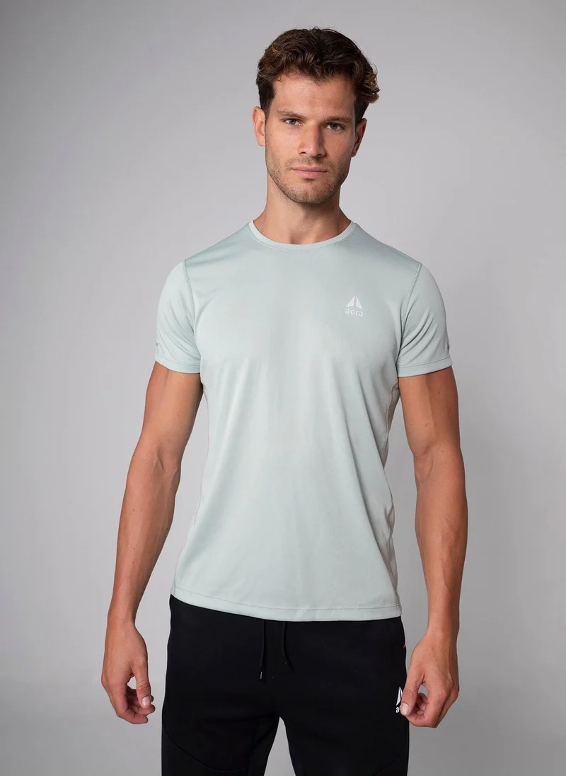 Aora Aora Men's Ultralight Mesh Tee – Quick-Dry, Maximum Ventilation, Barely-There Feel – Sage Green