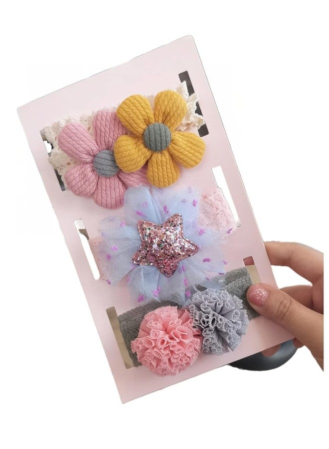 التعارف مجموعة آنا كرييشنز من 3 قطع من عصابات الرأس للأطفال، فائقة النعومة ومرنة، متعددة الألوان، مزينة بالزهور، إكسسوارات شعر للأطفال الرضع والصغار. - Image 1