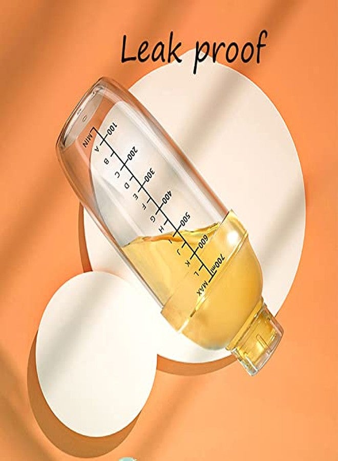 Cedilis 4 Pack Plastic Shaker Cocktail with Extra 2 Cap, 700cc / 24 oz Clear Boba Tea Shaker Matcha Shakers Cup for Milk Wine Coffee Mixing, Bar Tool Hand Drink Mixer with Scales - Image 4