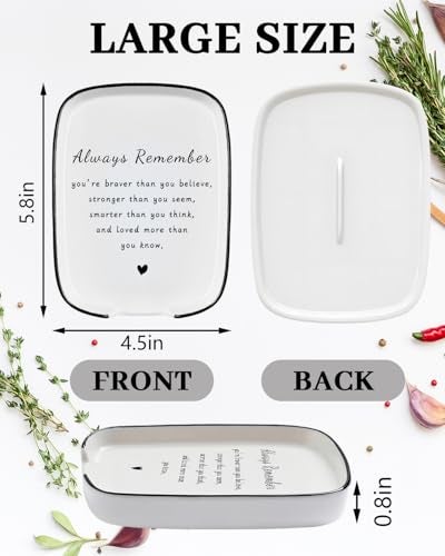 WSLCHOVE Inspirational Gift for Women, Large Spoon Rest for Stove Top, Ceramic Coffee Spoon Holder for Kitchen Counter Cooking Utensil Rest, Kitchen Decor, Motivational Cheer Up Gifts for Women Men Friend - Image 2