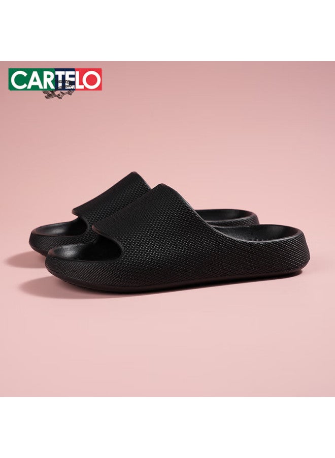 Cartelo Women's Home Bathroom Slippers Indoor Shower Flip Flops 1608 Black Size 38-39 - Image 4