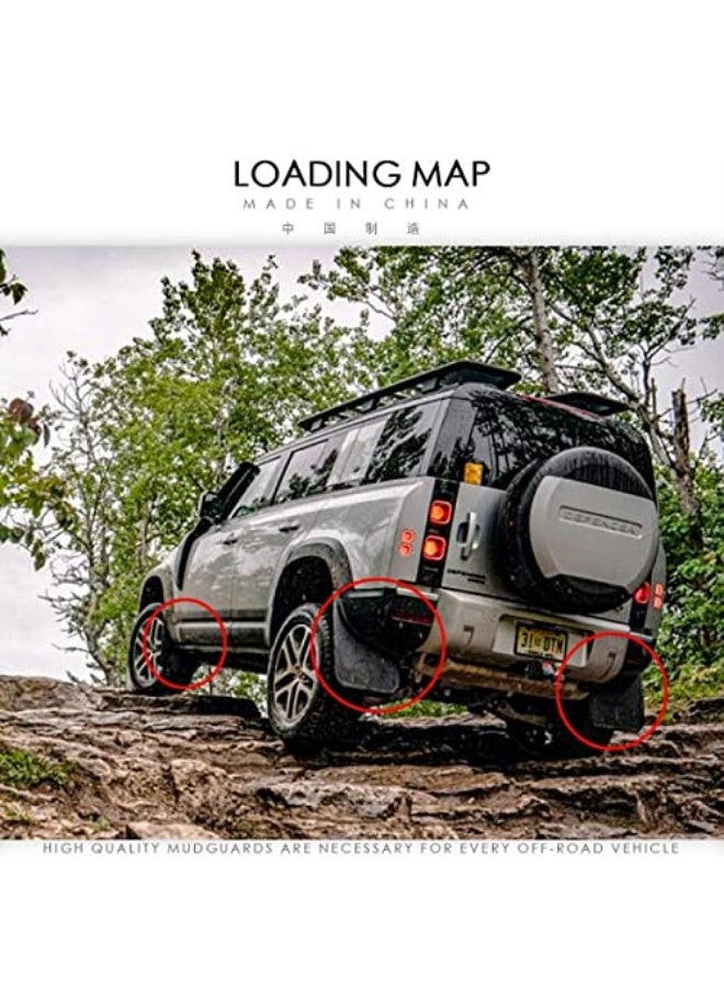 Generic YIWANG 4pc/set Car Mudguard Fender Mud Flaps Splash Guards For Land Rover Defender 110 2020 2021  - Image 5