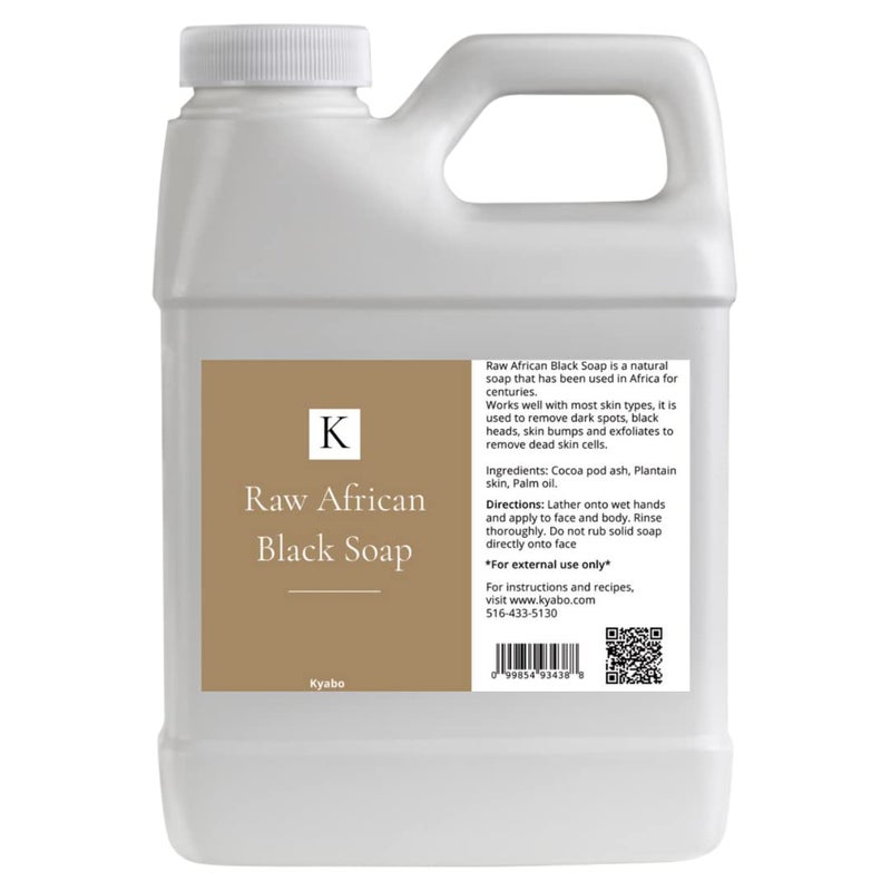African Black Soap Liquid 32 oz  100 Pure Natural Raw Organic Soap from Ghana  Body Wash Face Cleanser Hair Shampoo  Conditioner