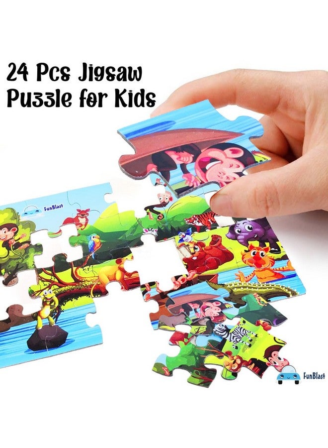 FunBlast FunBlast Wild Animal Jigsaw Puzzle for Kids Jigsaw Puzzle for Kids of Age 3-5 Years - 24 Pcs (Multicolor, Size 30X22 cm)  - Image 3