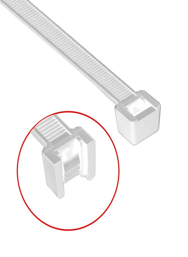Superun Clear Zip Ties 6 Inch, 40 Lbs Tensile Strength Wire Ties (Industrial Grade Cable Ties) Pack of 100 White - Image 3