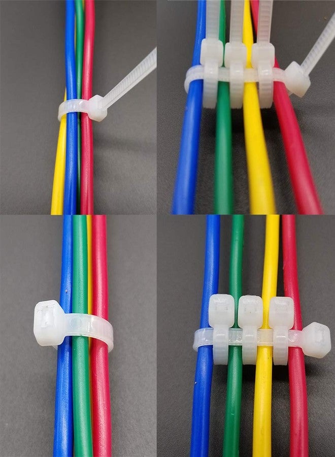 Superun Clear Zip Ties 6 Inch, 40 Lbs Tensile Strength Wire Ties (Industrial Grade Cable Ties) Pack of 100 White - Image 5