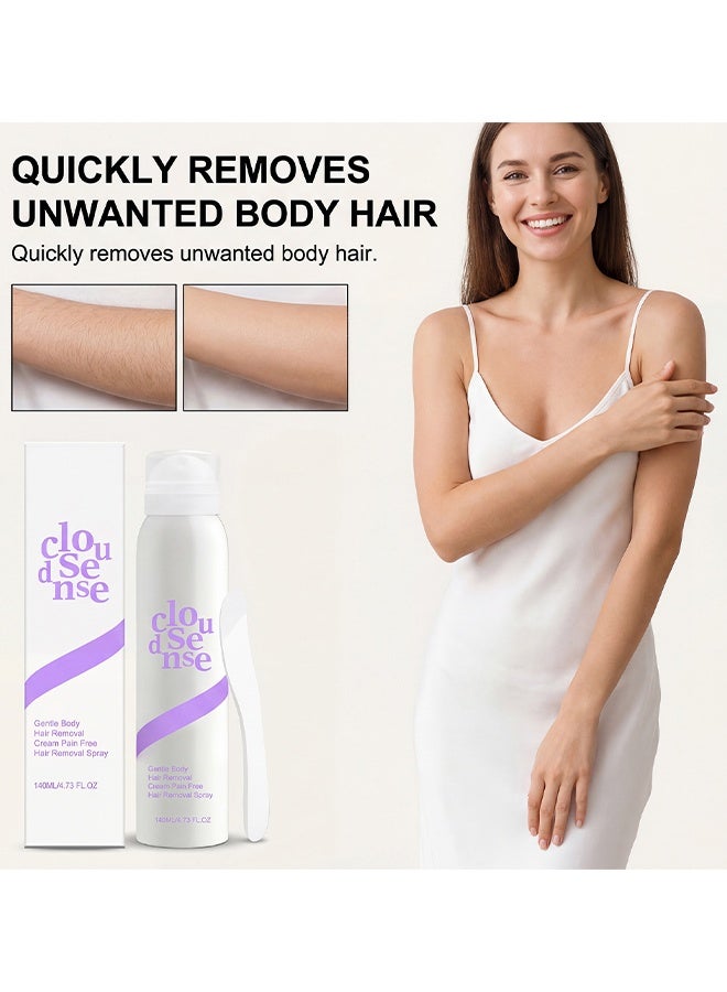 Hoygi Hair Removal Spray For Soft Skin, Facial Hair Removal Cream For Sensitive Skin, Body Hair Removal Spray, Shaving Cream For Sensitive Skin, Gentle And Soothing Body And Leg Care For Women And Men, 140ml - Image 4