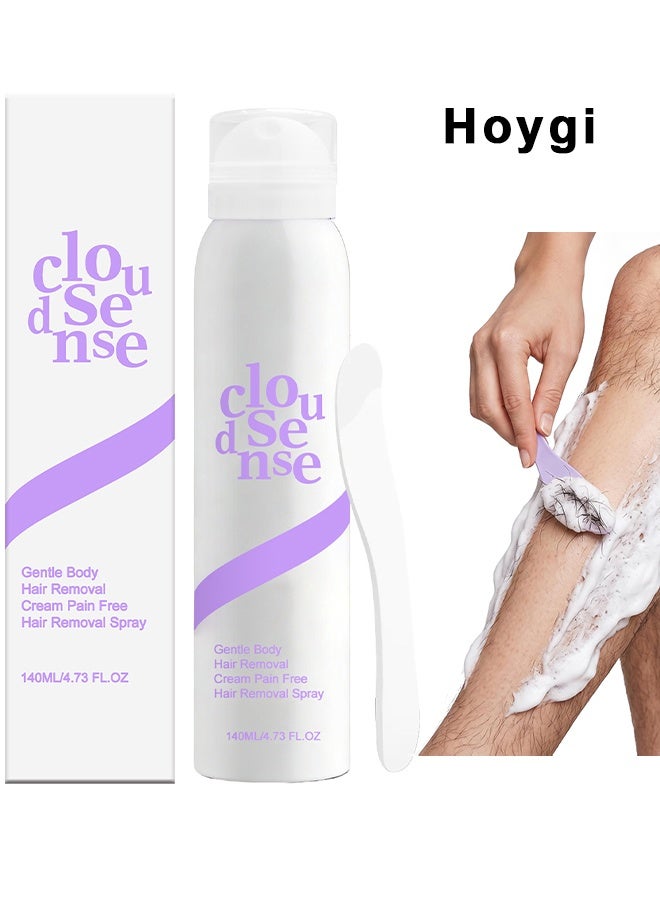 Hoygi Hair Removal Spray For Soft Skin, Facial Hair Removal Cream For Sensitive Skin, Body Hair Removal Spray, Shaving Cream For Sensitive Skin, Gentle And Soothing Body And Leg Care For Women And Men, 140ml - Image 1