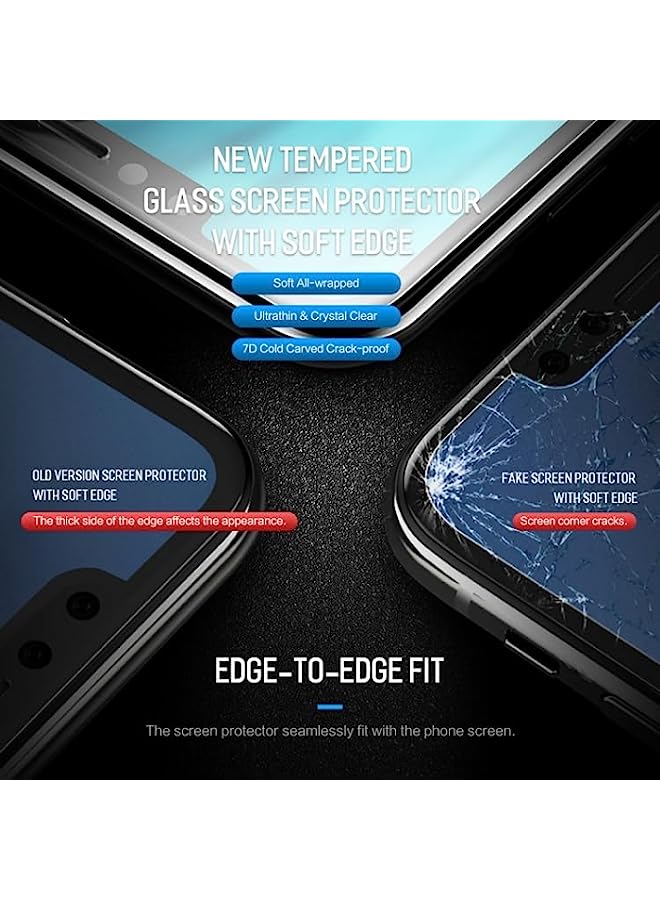 ROCK Tempered Glass Screen Protector Compatible For iPhone 11 / XR ROCK 0.23mm Soft Edge 7D Curved Surface Full Screen Tempered Glass Film Transparent - Image 3