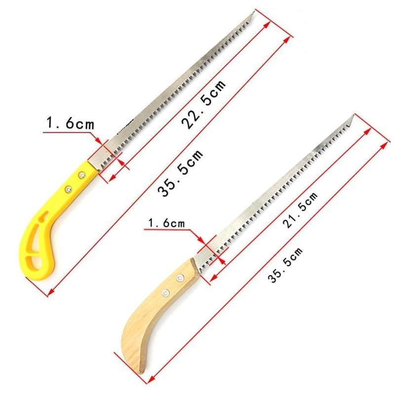 Moon Boat Outdoor Portable Hand Saw, 2024 New 9 Inch Household Garden Small Hand Saw, Rugged Triple Razor Tooth Steel Mini Hand Saw for Camping, Pruning, Backpacking, Survival, Gardening(Yellow+Sliver) - Image 4