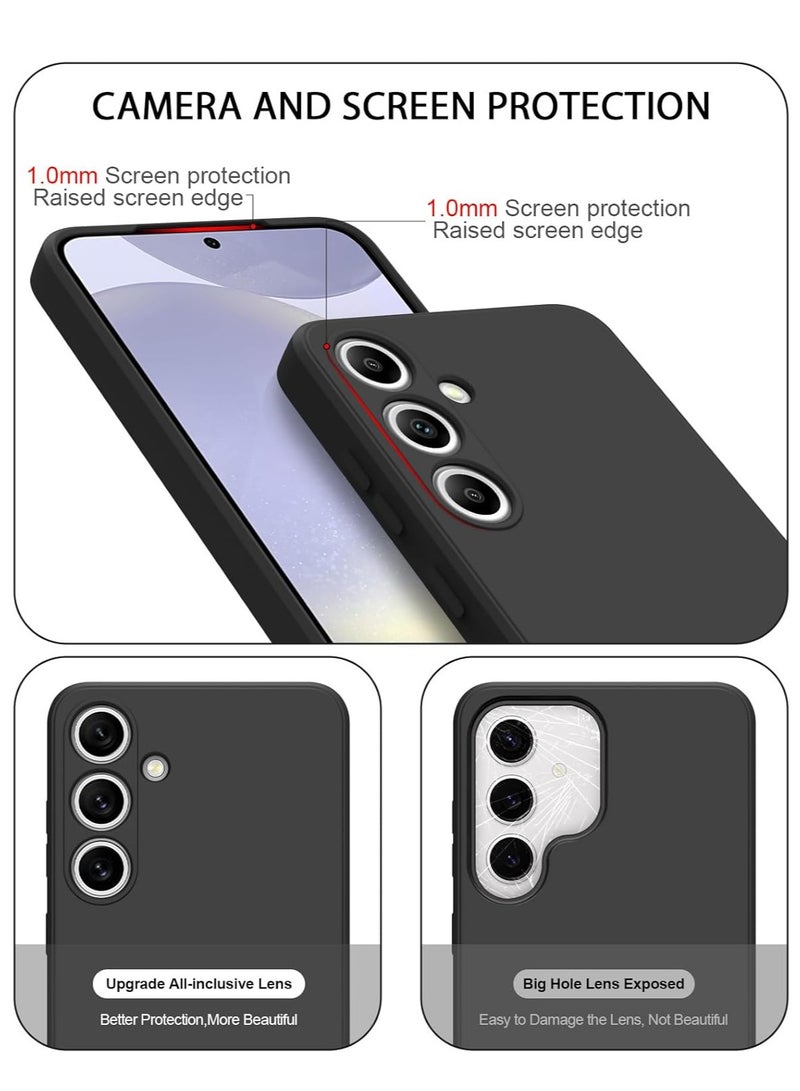BORTONY Samsung Galaxy S24 Plus Case Slim Fit Camera Lens Full Protection Soft TPU Silicone Matte Finish Shockproof Thin Protective Phone Case Cover for Samsung Galaxy S24 Plus 5G 6.7 inch - Image 3