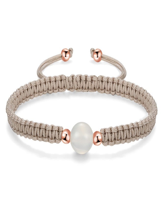 JENDEAR SHINE Natural Agate Bracelet for Women, 8MM Agate Bead Healing Stone Bracelet, Friendship Couple Birthday Gift - Image 1