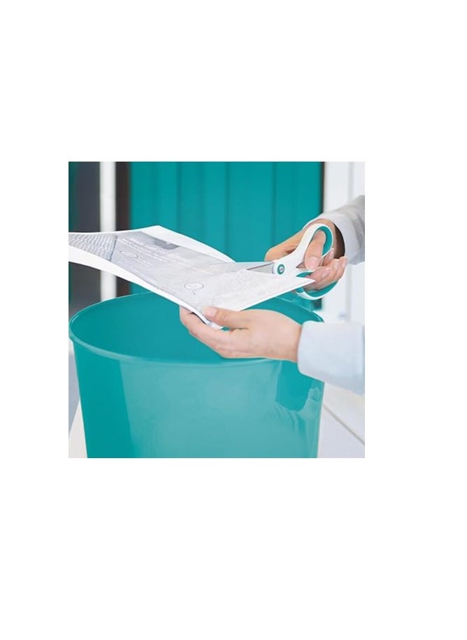LEITZ Leitz 15 Litre Waste Bin, Plastic, Wow Range, Metallic Ice Blue  - Image 2