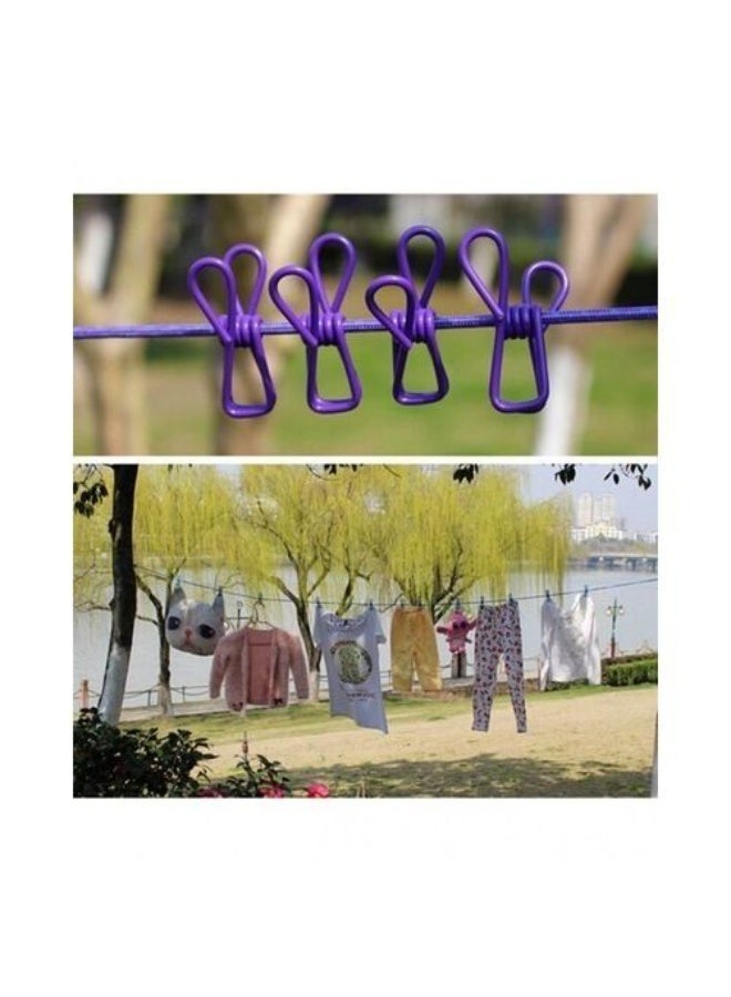 حبل غسيل مقاوم للرياح و 12 قطعة مشبك - Image 2