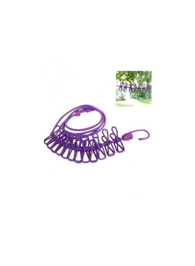 حبل غسيل مقاوم للرياح و 12 قطعة مشبك - Image 4