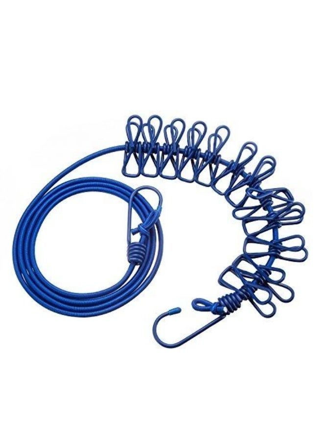 حبل غسيل مقاوم للرياح و 12 قطعة مشبك - Image 3