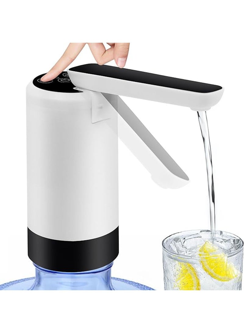 Foldable Water Dispenser for Continuous Pumping Electric Water Jug Pump Timing and Quantitative Pumping 3 Button Mode Rechargeable for Camping Kitchen - Image 1