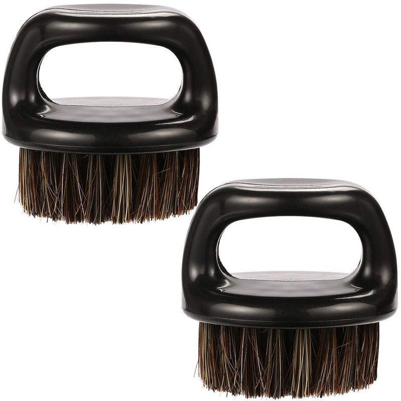 2Pack Knuckle Brush for Barbers  Borogo Barber Brush for Fades Essential Tool For Professional Barbering  Grooming Services Beard Brush Neck Face Duster Brush for Hairdressing Salon Household