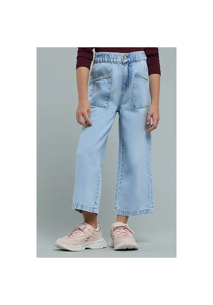 أر أند بي Washed Jeans with Elastic Waist