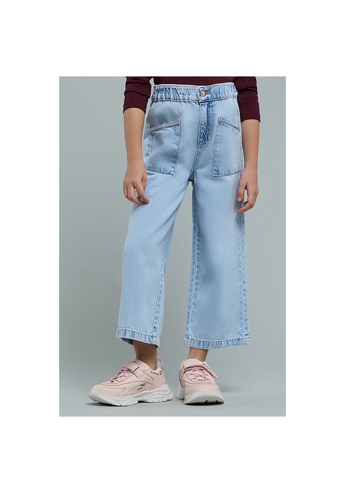 R&B Washed Jeans with Elastic Waist - Image 1