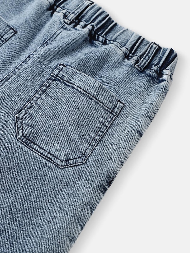 Nautinati Girls’ Patch Embroidery Jeans | Denim Pants for Girls | 4 to 8 Years - Image 4