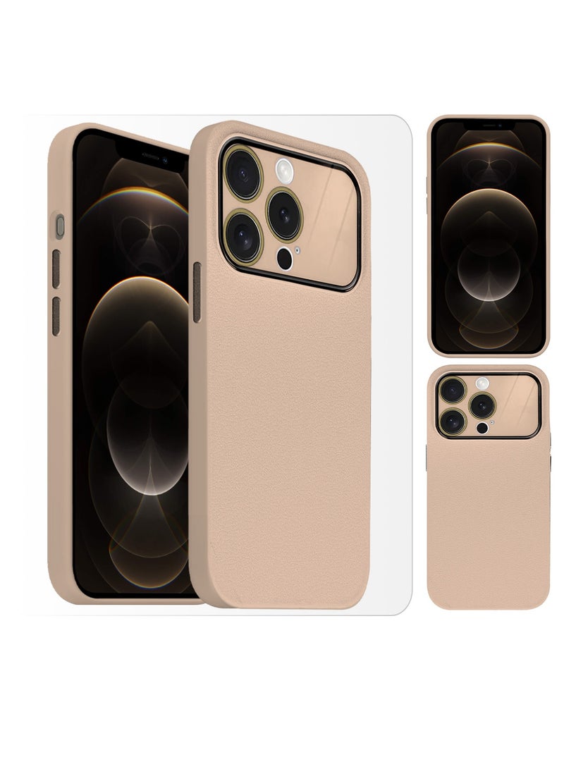 Hard Silicone Case Cover for Apple iPhone 12 Pro - Cover with Camera Protection Bumper - Auto Focus Design - Sand Pink - Image 1