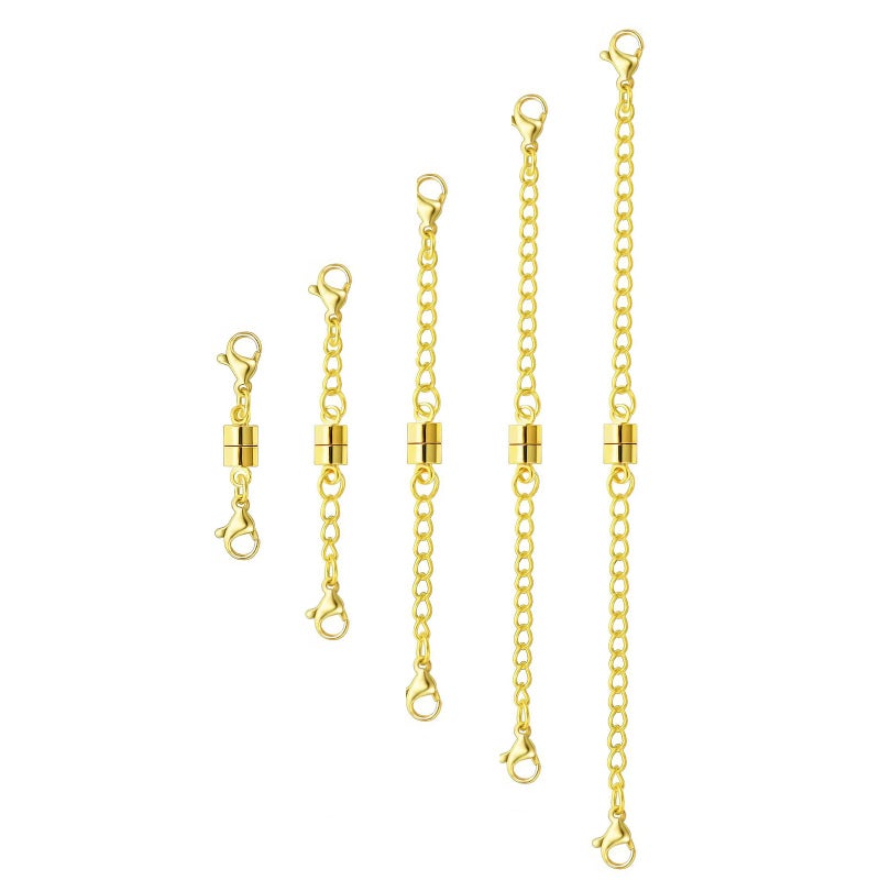 MKCYD Necklace Extender with Magnetic Clasps, Gold Magnetic Necklace Clasps and Closures with Necklace Extenders for Women - Image 1