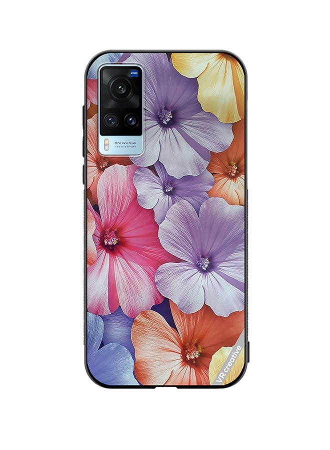 VR CREATIVE Protective Case Cover For Vivo X60 Flower Design Multicolour - Image 1