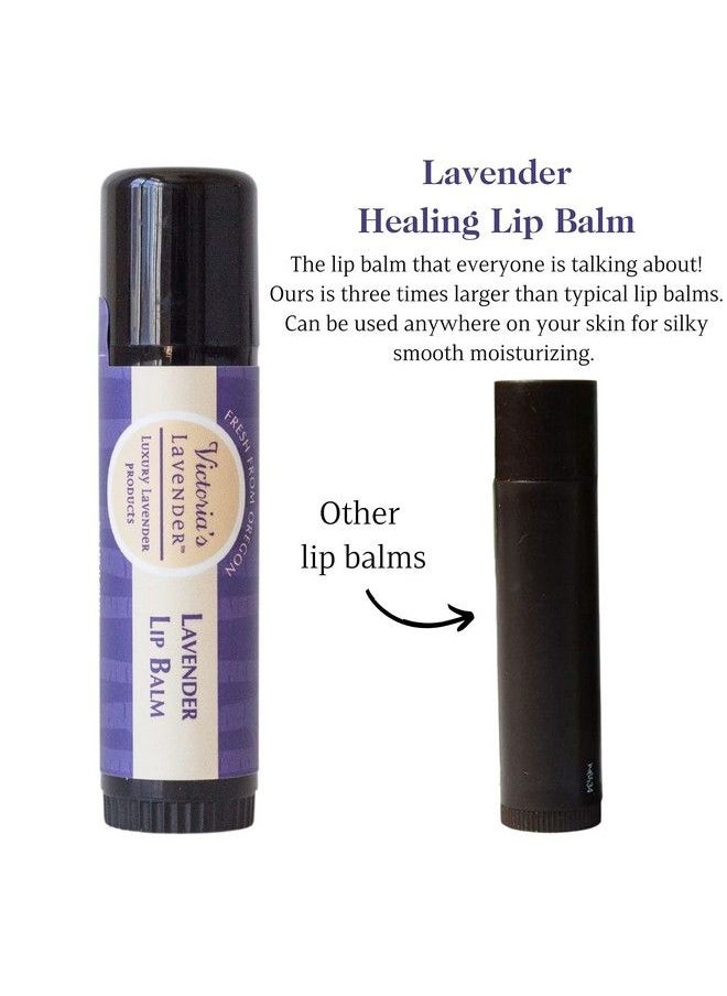 Victoria's Lavender - Natural Body Products Gift Set Handmade Soap Hand & Body Lotion Lip Balm Body Candle Skin Care Sets & Kits Lavender Bath And Body Products For Women Lavender - Image 1