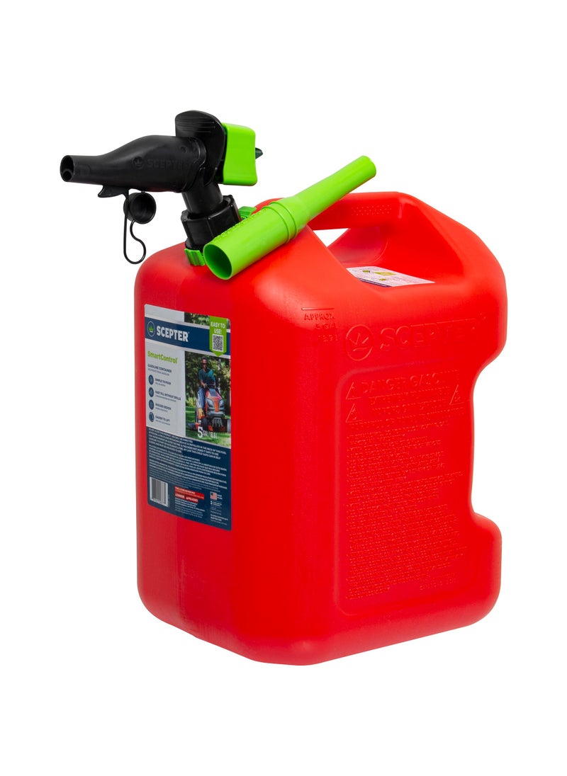 Scepter Scepter FSCG552 Fuel Container with Spill Proof SmartControl Spout with Bonus Spout Extender Rear Handle Red Gas Can 5 Gallon 