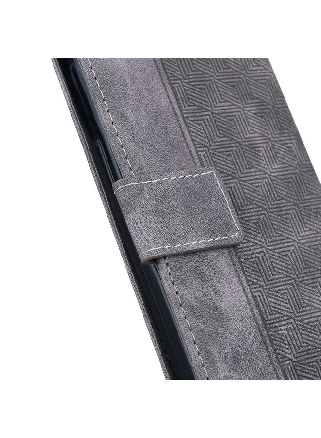 اس-توب جراب لهاتف Infinix Hot 12 مصنوع من الجلد المنقوش هندسيًا - Image 4