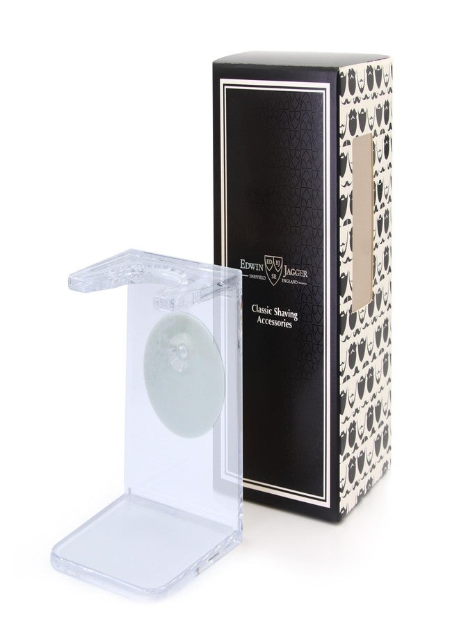 Edwin Jagger RH5S Small Drip Stand, Clear for use with Small (19mm and Medium (21mm neck Shaving Brushes - Image 3