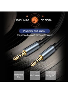 ProOne ProOne 3.5mm Audio Cable Aux Cable 1M Braided Male to Male Stereo Auxiliary Aux Jack Compatible for iPhone, iPad, Samsung Smartphones, Tablets Car Home Stereos, Beats Bose Sony Speaker  - Image 1