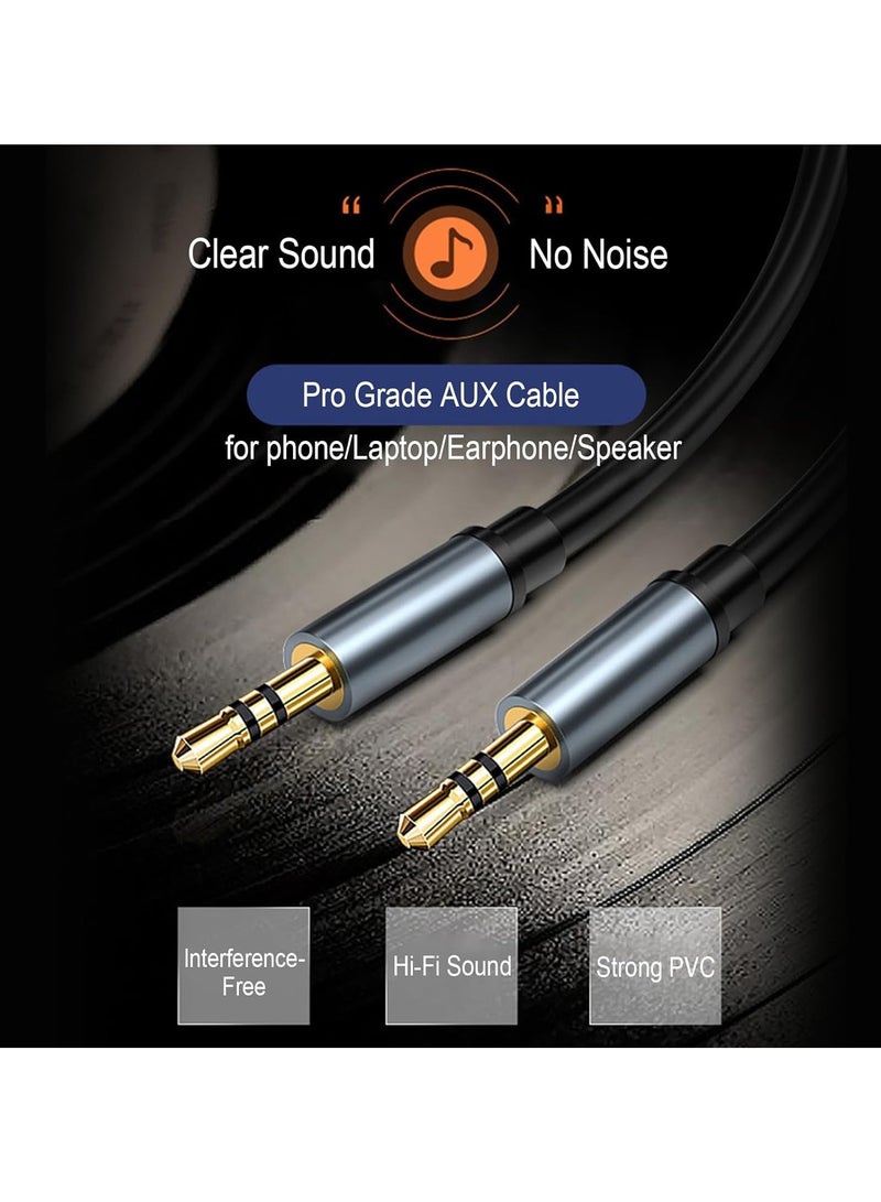 ProOne ProOne 3.5mm Audio Cable Aux Cable 1M Braided Male to Male Stereo Auxiliary Aux Jack Compatible for iPhone, iPad, Samsung Smartphones, Tablets Car Home Stereos, Beats Bose Sony Speaker  - Image 1