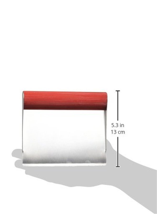 راتشل راي مكشطة معجنات من الفولاذ المقاوم للصدأ من رايتشل راي، أداة مطبخ للخبز والطبخ، آمنة للغسل في غسالة الصحون، لون أحمر - Image 3