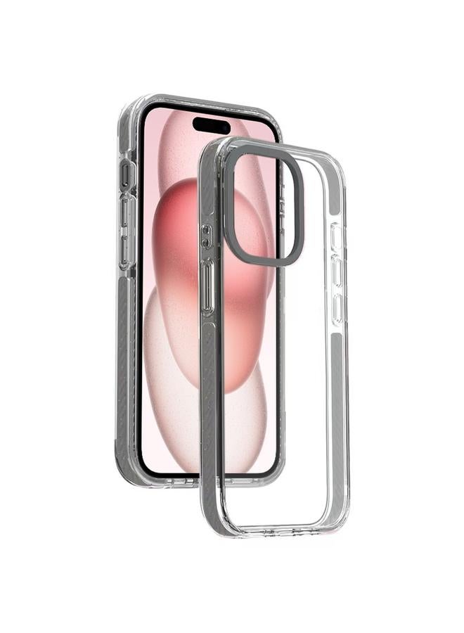 اس-توب جراب لهاتف iPhone 15 Candy Series 3 في 1 جراب هاتف PC شفاف للغاية - Image 1