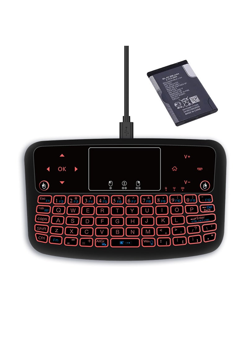 Generic Wireless Mini Air Mouse Keyboard with Touchpad and BacklightLithium battery (with 7 color backlight 0 Lithium battery (with 7 color backlight 0 